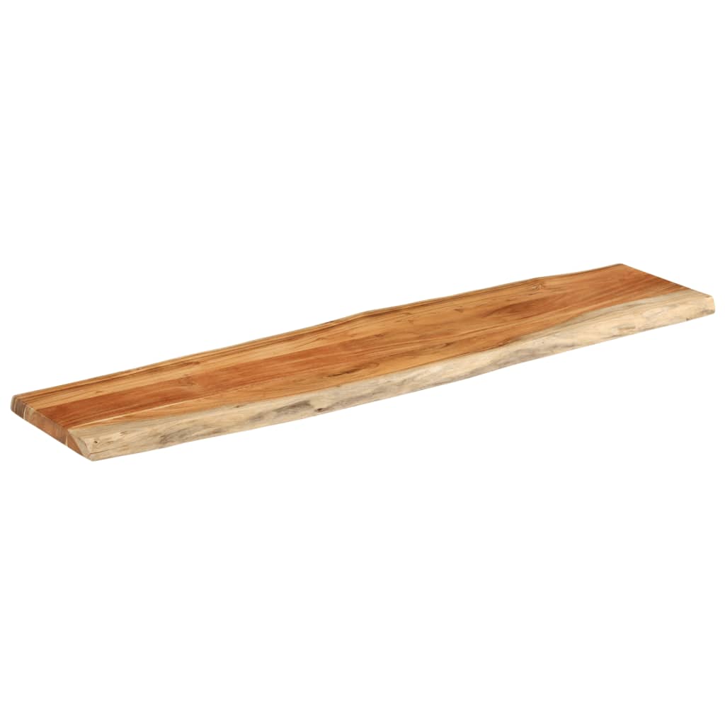 Table Top 180x40x3.8 cm Rectangular Solid Wood Acacia Live Edge