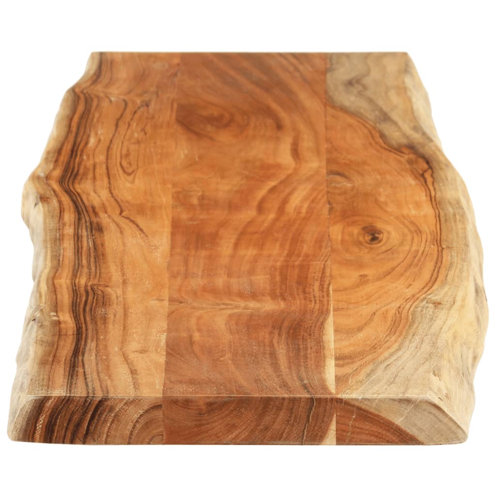 Table Top 180x40x3.8 cm Rectangular Solid Wood Acacia Live Edge