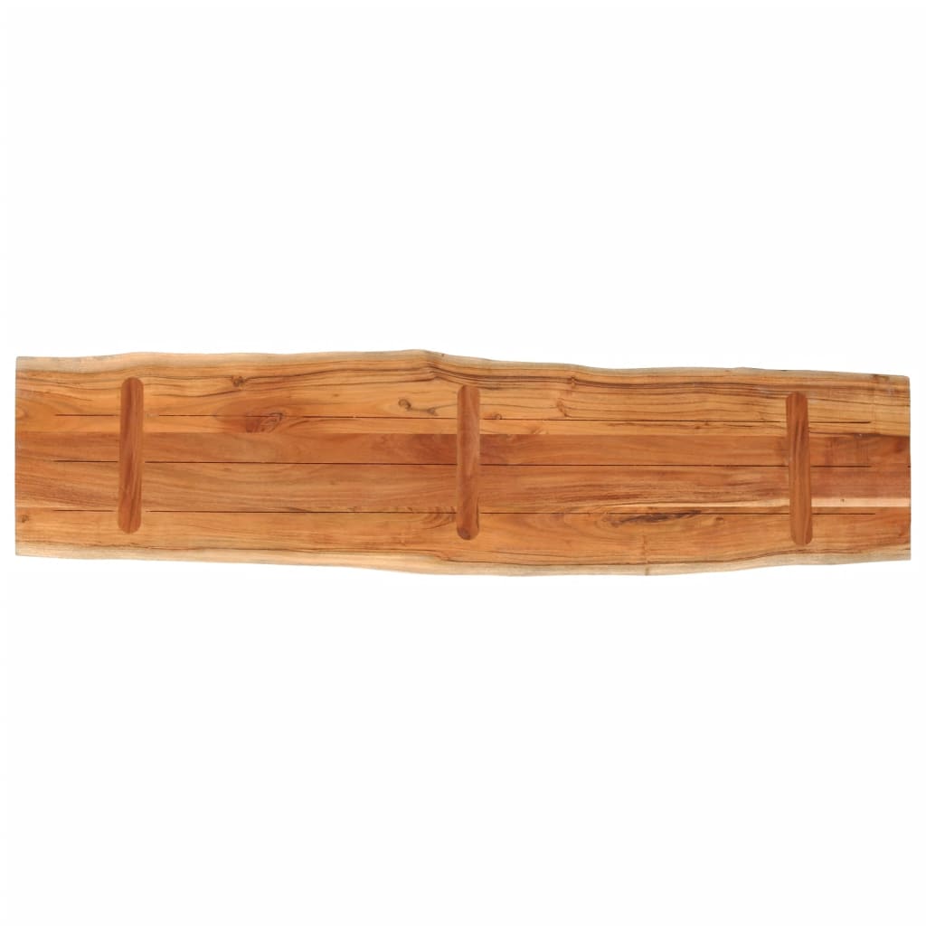Table Top 180x40x3.8 cm Rectangular Solid Wood Acacia Live Edge