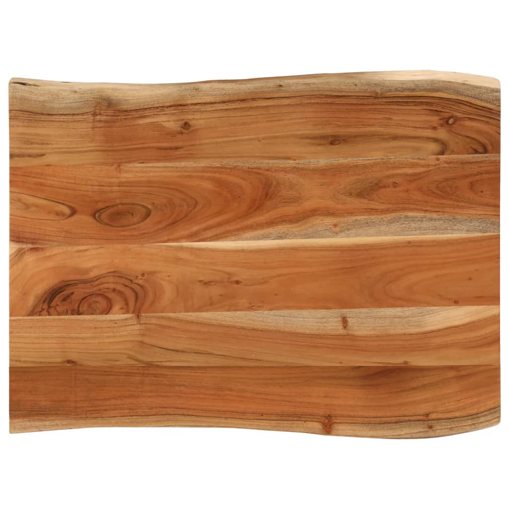 Table Top 80x60x3.8 cm Rectangular Solid Wood Acacia Live Edge