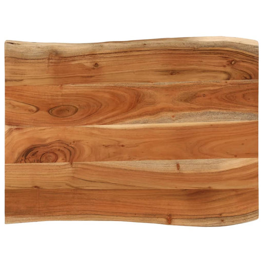 Table Top 80x60x3,8 cm Rectangular Solid Wood Acacia Live Edge