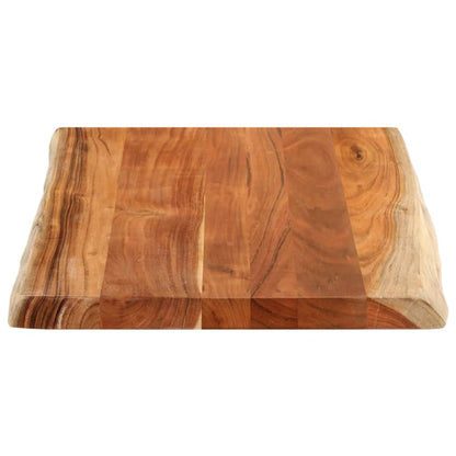 Table Top 80x60x3.8 cm Rectangular Solid Wood Acacia Live Edge