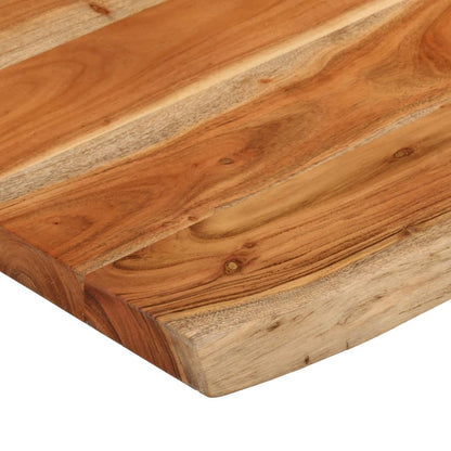 Table Top 80x60x3.8 cm Rectangular Solid Wood Acacia Live Edge