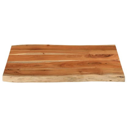 Table Top 90x60x3.8 cm Rectangular Solid Wood Acacia Live Edge