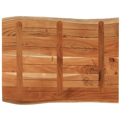 Table Top 90x60x3.8 cm Rectangular Solid Wood Acacia Live Edge