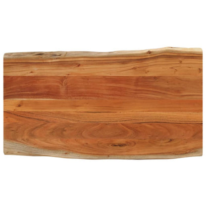 Table Top 110x60x3.8 cm Rectangular Solid Wood Acacia Live Edge