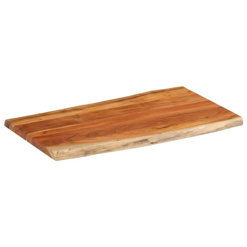 Table Top 110x60x3.8 cm Rectangular Solid Wood Acacia Live Edge