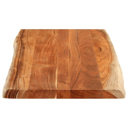 Table Top 110x60x3.8 cm Rectangular Solid Wood Acacia Live Edge