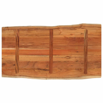 Table Top 110x60x3.8 cm Rectangular Solid Wood Acacia Live Edge