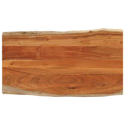 Table Top 120x60x3.8 cm Rectangular Solid Wood Acacia Live Edge