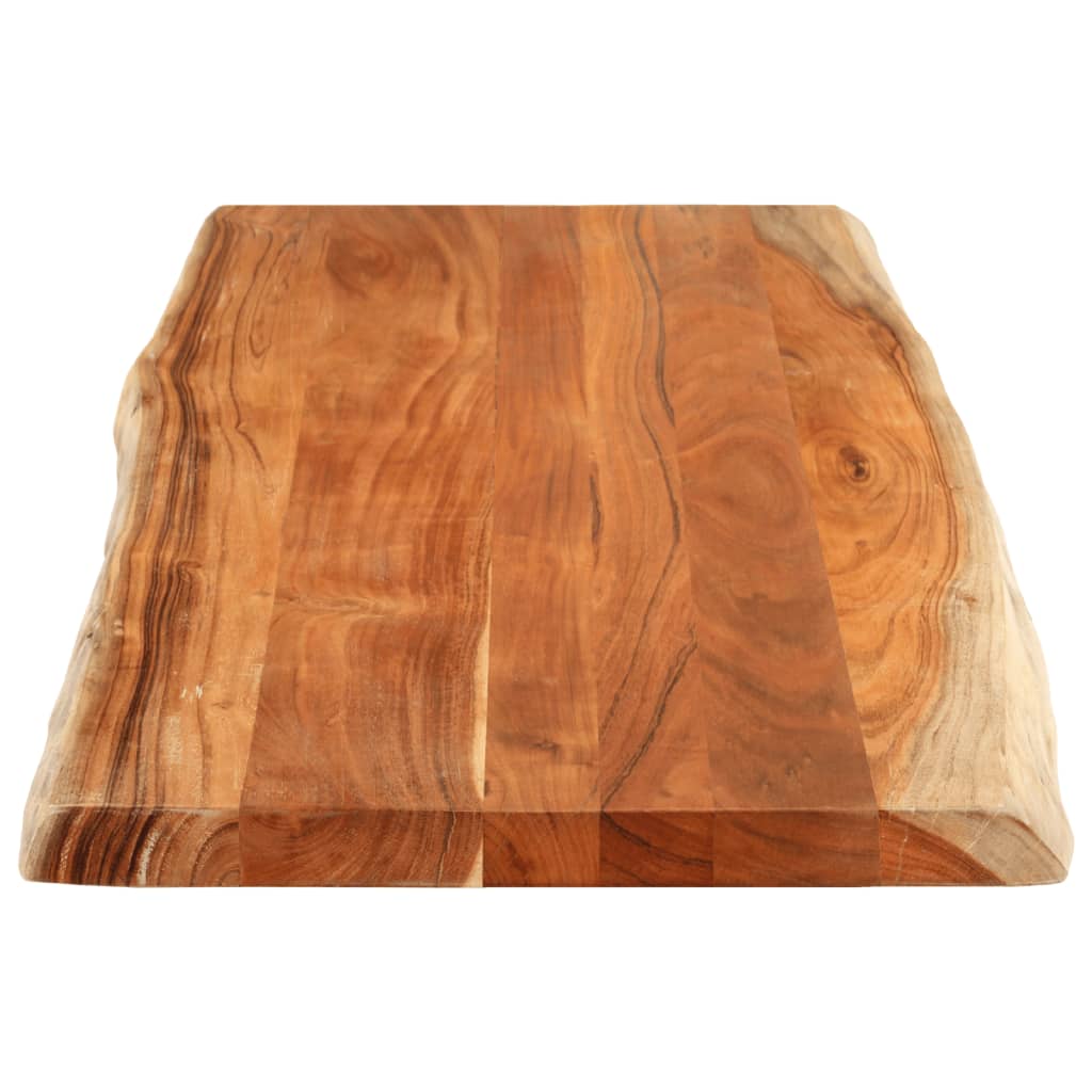 Table Top 140x60x3.8 cm Rectangular Solid Wood Acacia Live Edge
