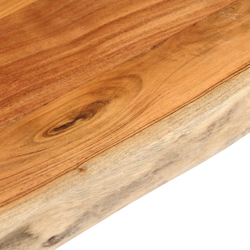 Table Top 140x60x3.8 cm Rectangular Solid Wood Acacia Live Edge