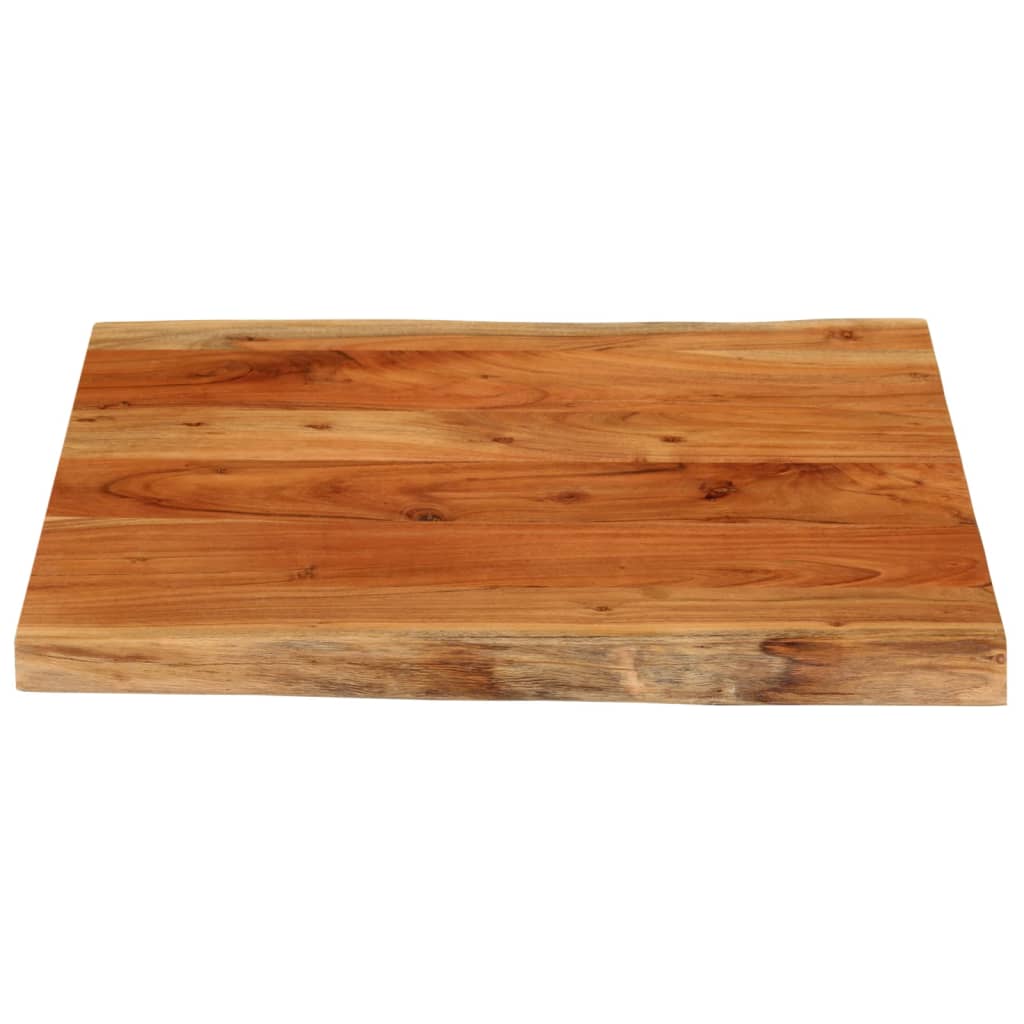Table Top 80x80x3.8 cm Rectangular Solid Wood Acacia Live Edge
