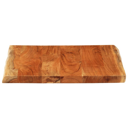 Table Top 80x80x3.8 cm Rectangular Solid Wood Acacia Live Edge