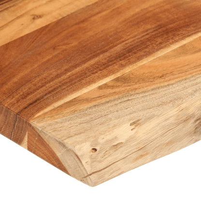 Table Top 100x80x3.8 cm Rectangular Solid Wood Acacia Live Edge