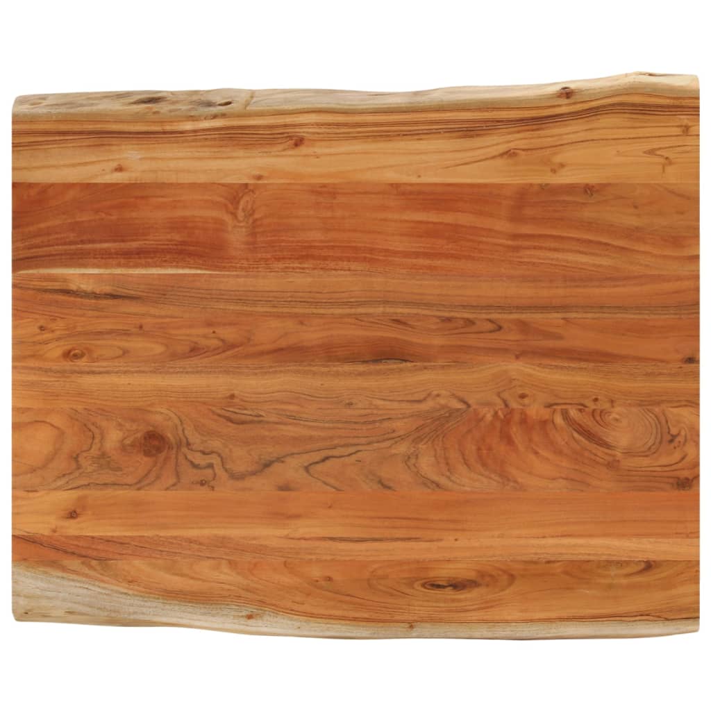 Table Top 110x80x3.8 cm Rectangular Solid Wood Acacia Live Edge