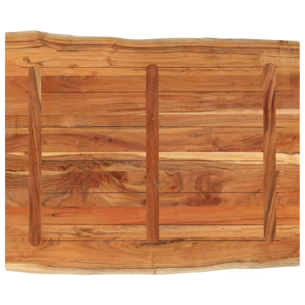 Table Top 110x80x3.8 cm Rectangular Solid Wood Acacia Live Edge