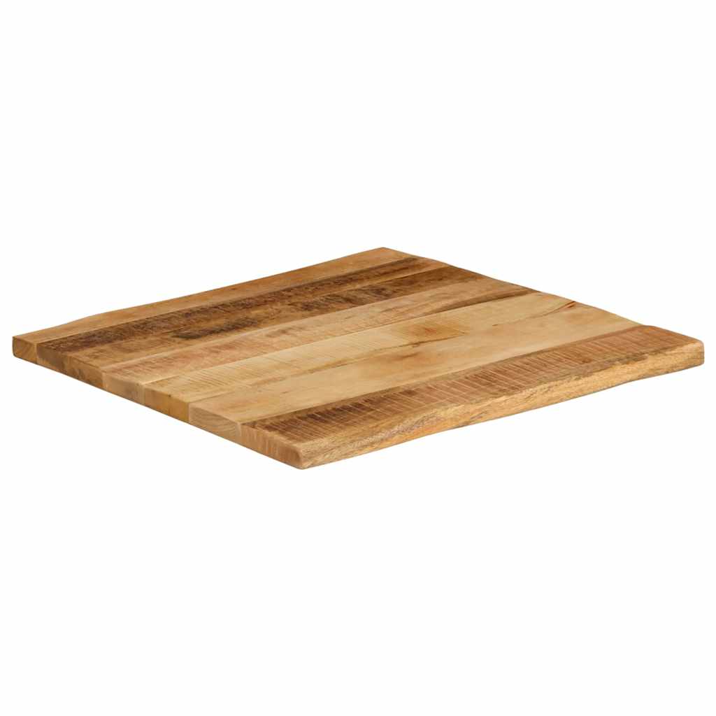 Table Top Live Edge 40x40x2.5 cm Solid Wood Rough Mango