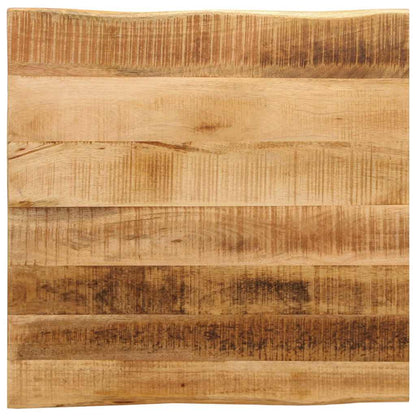 Table Top Live Edge 40x40x2.5 cm Solid Wood Rough Mango