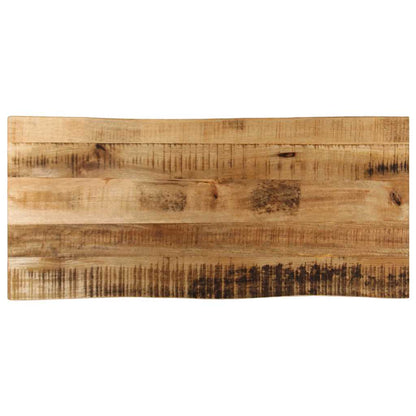 Table Top Live Edge 100x40x2.5 cm Solid Wood Rough Mango