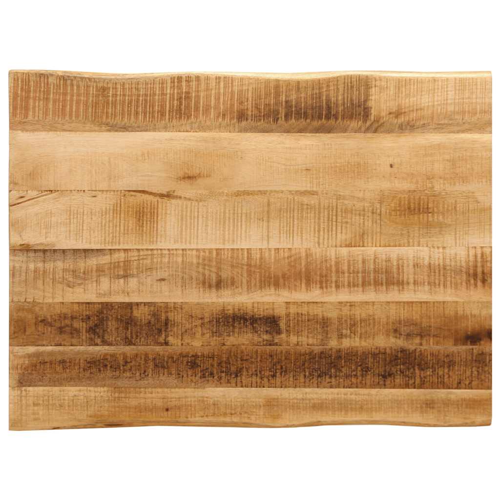 Table Top Live Edge 80x60x2.5 cm Solid Wood Rough Mango