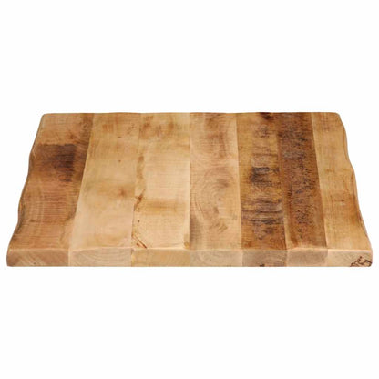 Table Top Live Edge 80x60x2.5 cm Solid Wood Rough Mango