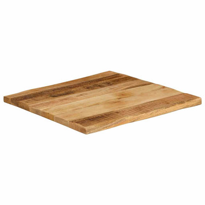 Table Top Live Edge 40x40x3.8 cm Solid Wood Rough Mango