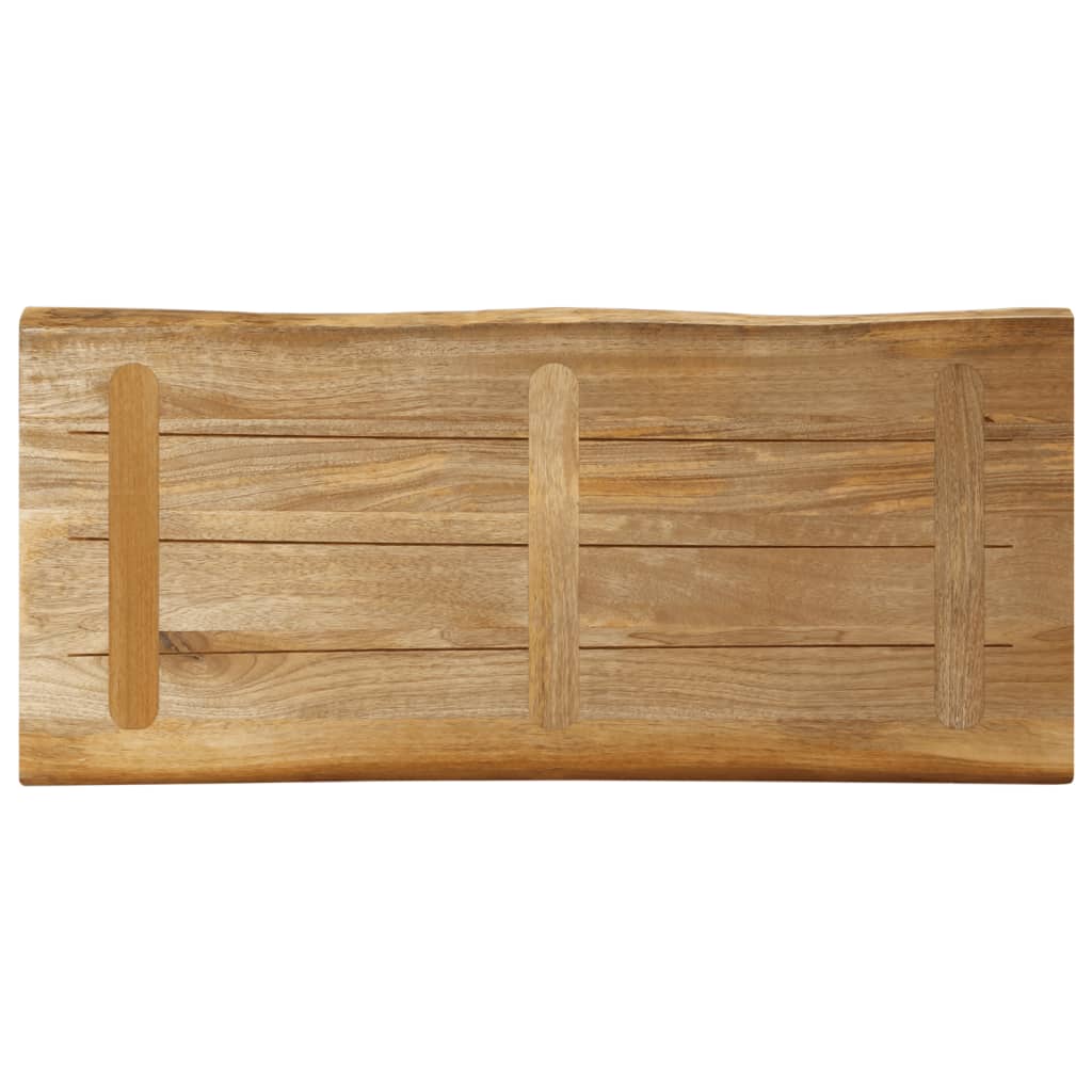 Table Top Live Edge 100x40x3.8 cm Solid Wood Rough Mango