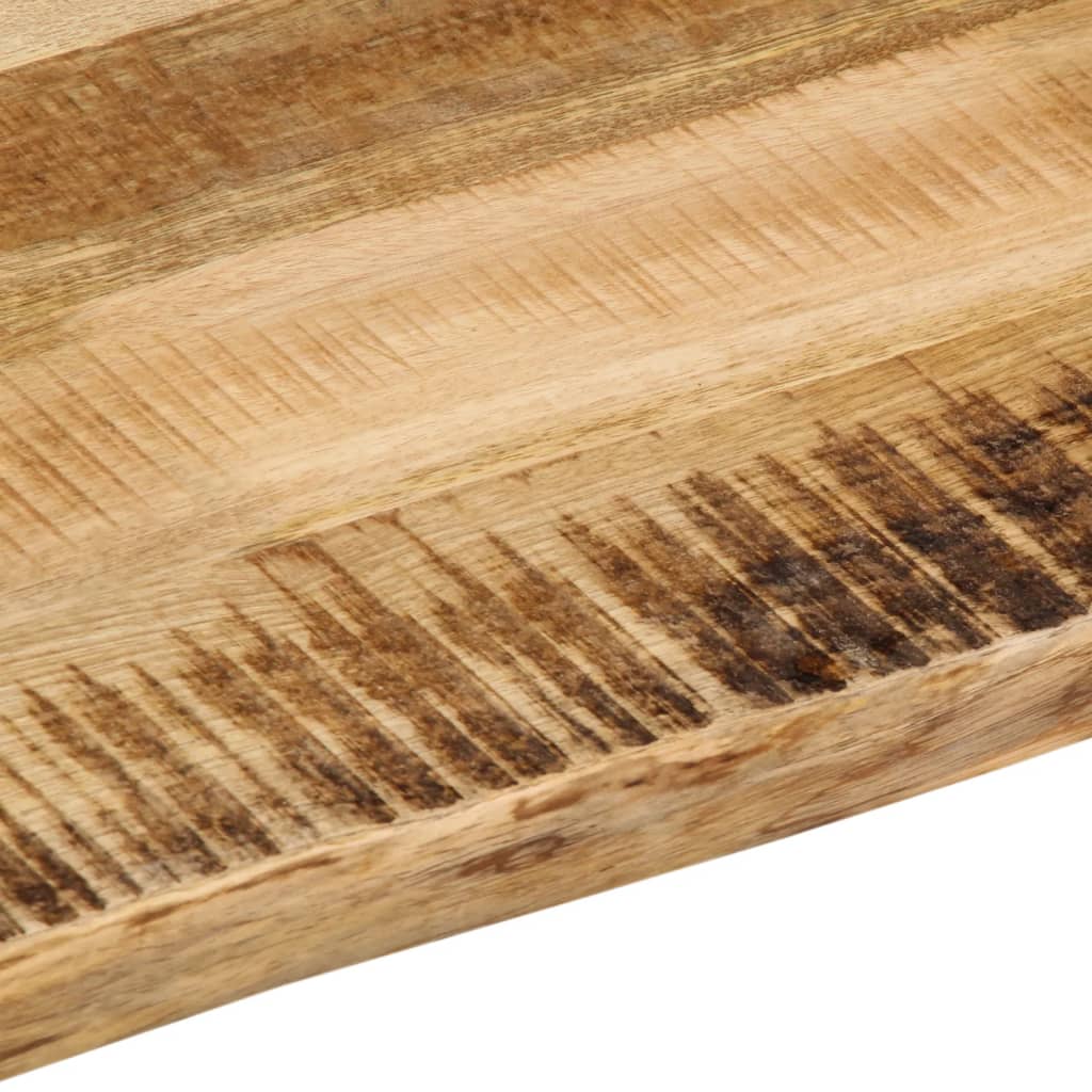 Table Top Live Edge 60x60x3.8 cm Solid Wood Rough Mango