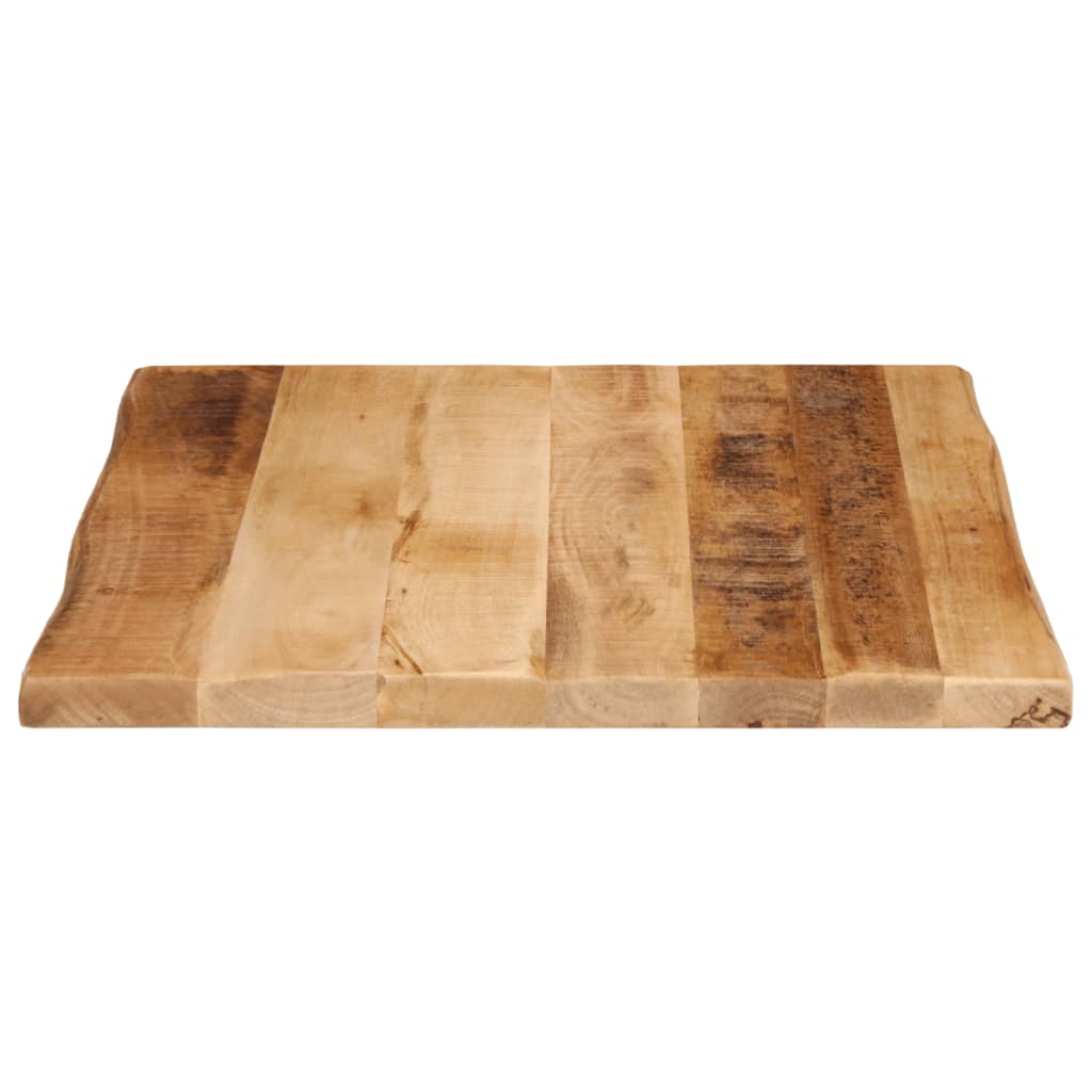 Table Top Live Edge 80x80x3.8 cm Solid Wood Rough Mango