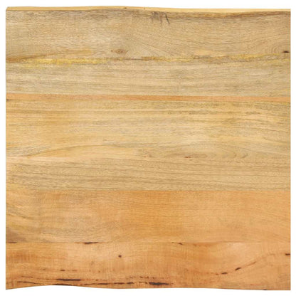 Table Top 40x40x2.5 cm Live Edge Solid Wood Mango