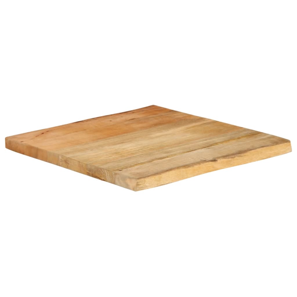 Table Top 80x80x2.5 cm Live Edge Solid Wood Mango