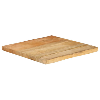 Table Top 80x80x2.5 cm Live Edge Solid Wood Mango