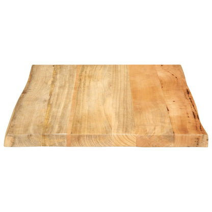 Table Top 80x80x2.5 cm Live Edge Solid Wood Mango