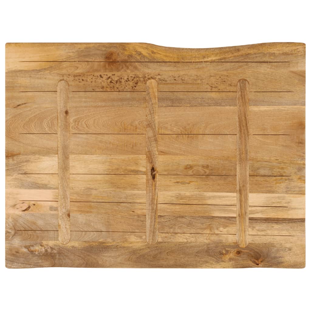 Table Top 90x80x3.8 cm Live Edge Solid Wood Mango