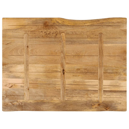 Table Top 90x80x3.8 cm Live Edge Solid Wood Mango