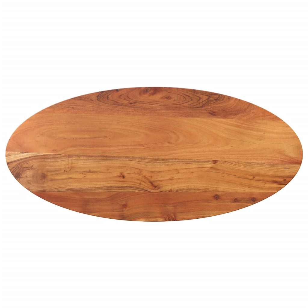 Table Top 80x40x2.5 cm Oval Solid Wood Acacia
