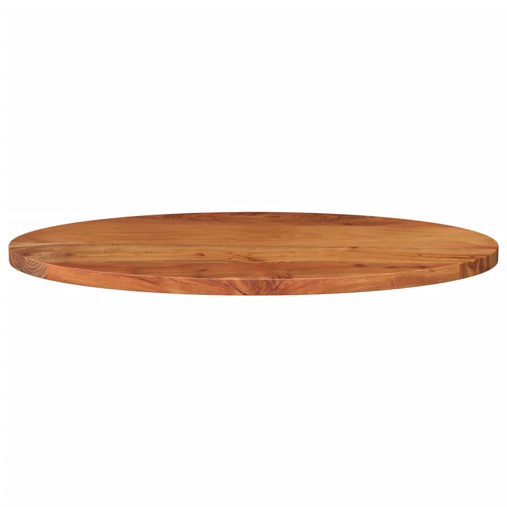 Table Top 80x40x2.5 cm Oval Solid Wood Acacia