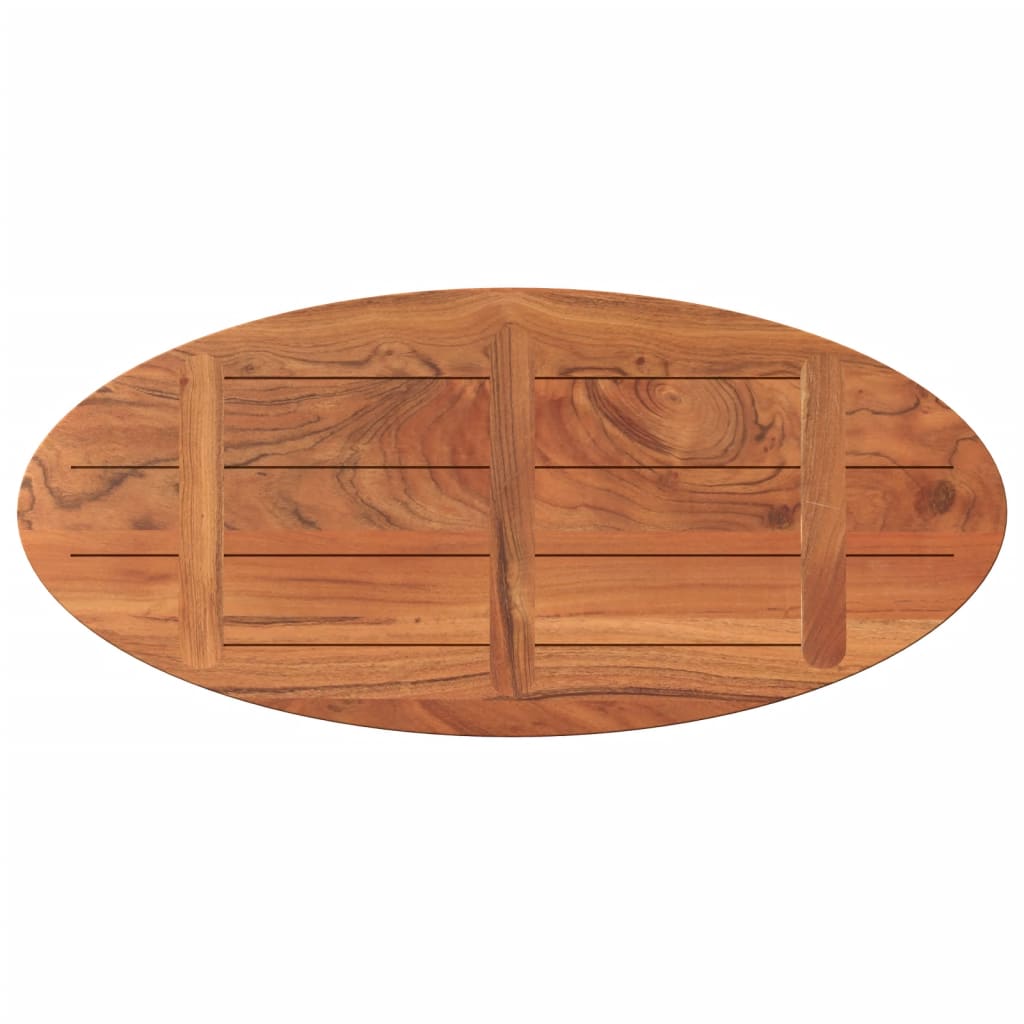 Table Top 110x50x3.8 cm Oval Solid Wood Acacia