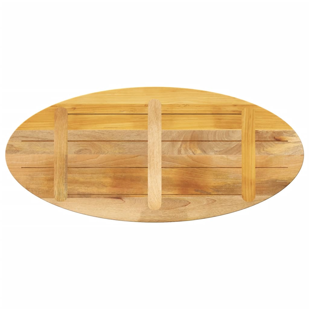Table Top 140x50x3.8 cm Oval Solid Wood Mango