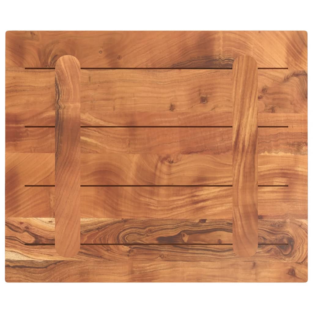 Table Top 60x50x2.5 cm Rectangular Solid Wood Acacia