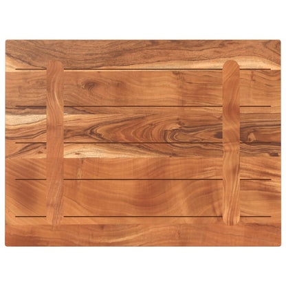 Table Top 90x70x2.5 cm Rectangular Solid Wood Acacia