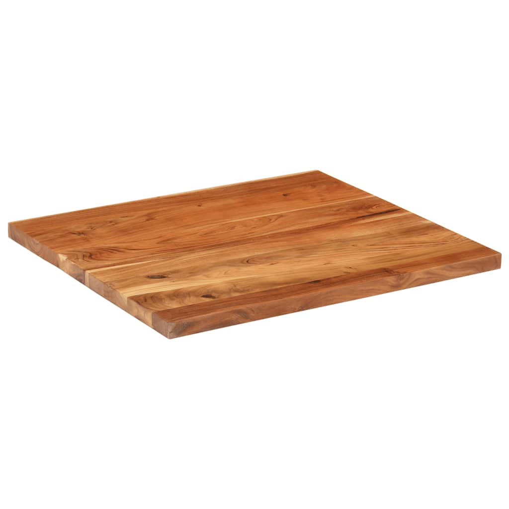 Table Top 90x80x2.5 cm Rectangular Solid Wood Acacia