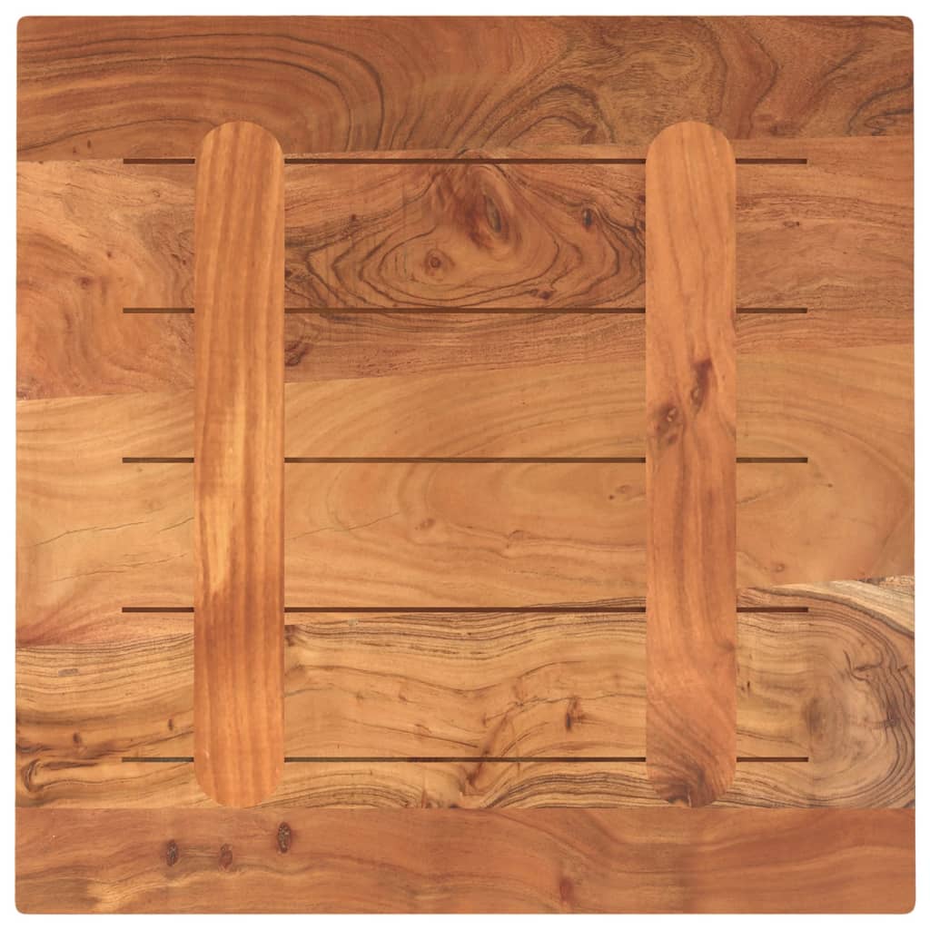 Table Top 60x60x3.8 cm Square Solid Wood Acacia