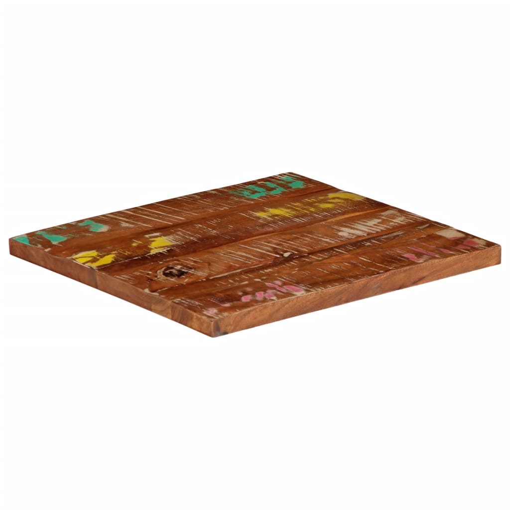 Table Top 40x40x2.5 cm Square Solid Wood Reclaimed