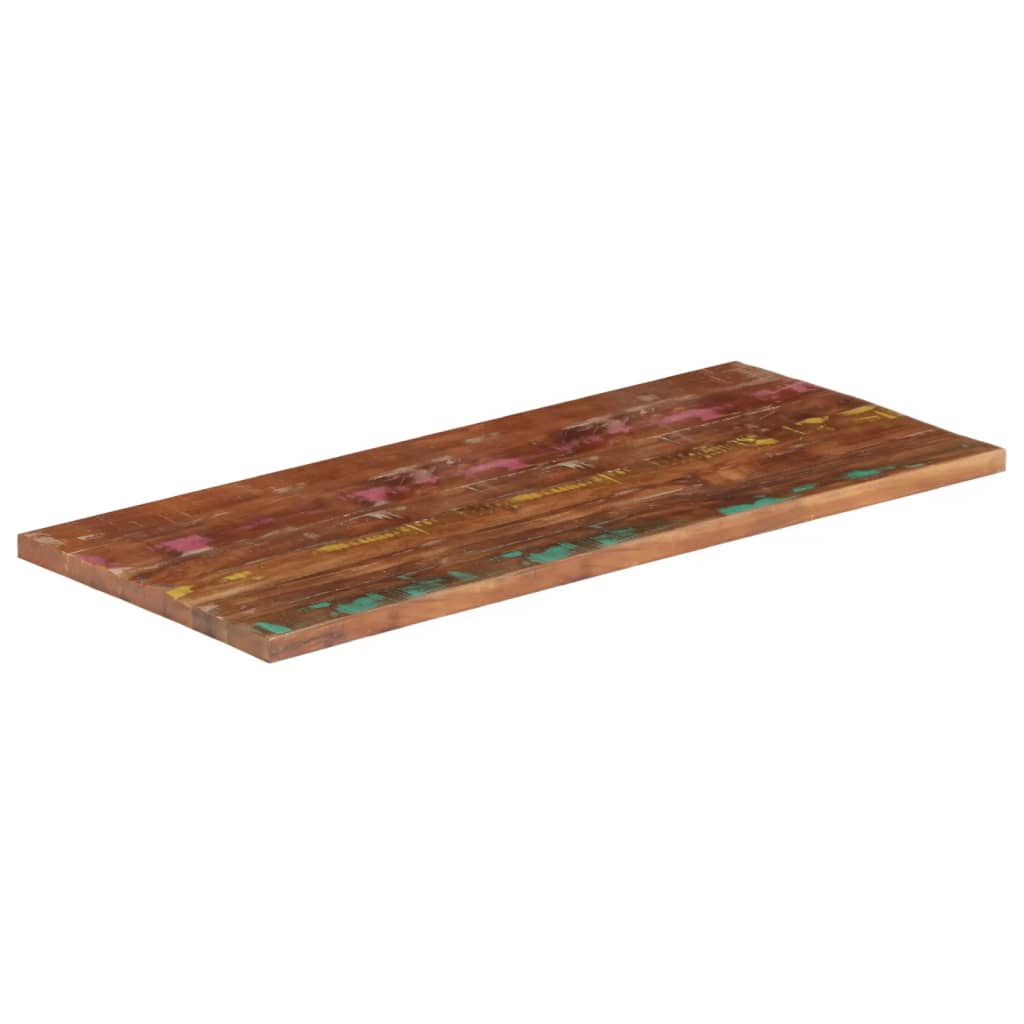 Table Top 100x60x2.5 cm Rectangular Solid Wood Reclaimed
