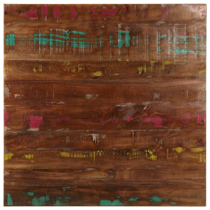Table Top 70x70x1.5 cm Square Solid Wood Reclaimed