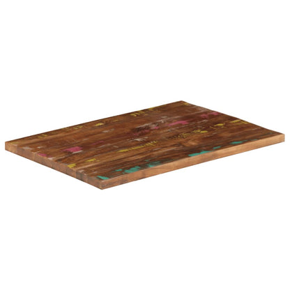 Table Top 80x70x2.5 cm Rectangular Solid Wood Reclaimed