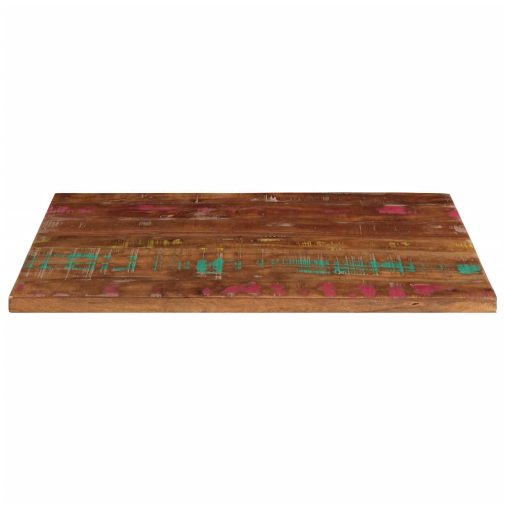 Table Top 80x70x2.5 cm Rectangular Solid Wood Reclaimed
