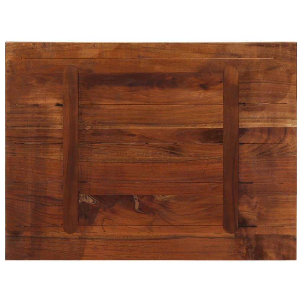 Table Top 80x70x2.5 cm Rectangular Solid Wood Reclaimed